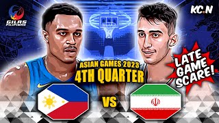 INTENSE FULL 4TH QTR SEQUENCE  Gilas Pilipinas vs Iran Highlights  Asian Games 2023 Basketball [upl. by Aihtenyc]