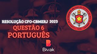 RESOLUÇÃO CFO CBMERJ 202324  FGV  TIPO 1  PORTUGUÊS  QUESTÃO 6 [upl. by Karab143]