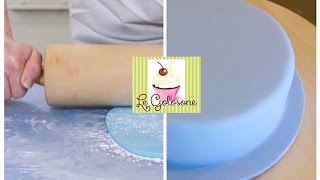 Come coprire una torta con la pasta di zucchero  How to Cover a Round Cake with Fondant  parte 2 [upl. by Artenak584]