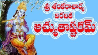 ACHYUTASTAKAM WITH TELUGU LYRICS amp MEANING [upl. by Anitroc]