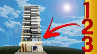 MINECRAFT ¿EDIFICIO EN 3 PASOS [upl. by Aynad]