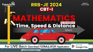 Day04 Time Speed amp Distance  CBTI  RRBJE 2024  AK Gupta Sir [upl. by Adnirol]