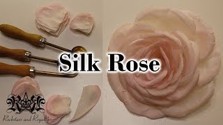 Making A Hand Tooled Silk Rose  Rockstars and Royalty [upl. by Vastah99]