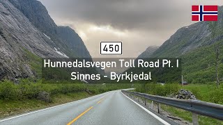 4K Driving in Norway Fylkesvei 450  Hunnedalsvegen Scenic Toll Road  from Sinnes to Byrkjedal [upl. by Anetta]