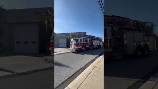 New Cumberland truck 10 returning from HACC communityfirstresponders firefighterslife ncfd [upl. by Yancey]