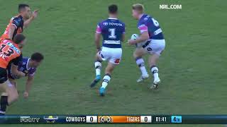 Tom Dearden Scores Try vs The Tigers [upl. by Ronen922]