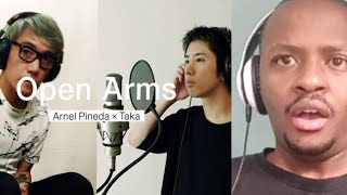 ONE OK ROCK TAKA REACTION  Open Arms  Journey • Arnel Pineda x Taka One OK Rock [upl. by Hanonew]