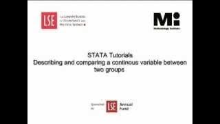 STATA Tutorials Describing and Comparing a Continuous Variable Between Two Groups [upl. by Eed]