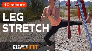 10 Minute LEG STRETCH Flow  YOGA TRAPEZE [upl. by Seiuqram]