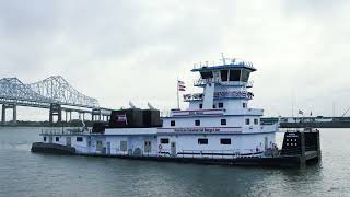 MV ACBL Mariner Mightiest Mississippi River towboat yet [upl. by Morganica]