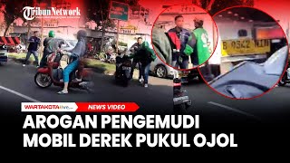 Arogan Pengemudi Mobil Derek Pukul Ojol di Bintaro [upl. by Ordnasil]