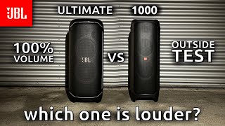 JBL Partybox Ultimate vs 1000 Max Volume Outdoor test Loudness Comparison [upl. by Orelee]