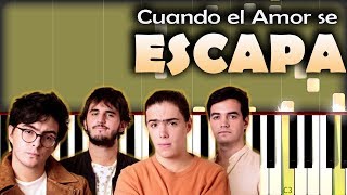 Morat  Cuando el Amor se Escapa  Piano Tutorial  Cover [upl. by Grannias]