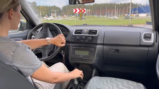 Manual car driving video ASMR🚙 Driving in traffic in the city💥Girl drives manual car🎦ASMR video 😎✅ [upl. by Funk756]