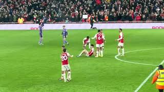 ARSENAL PLAYERS CELEBRATE WIN AGAINST LIVERPOOL [upl. by Devina150]