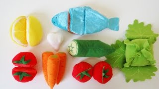 Toy Cutting Peeling Velcro Fish Vegetables Cooking Ikea Duktig Toys [upl. by Samanthia]