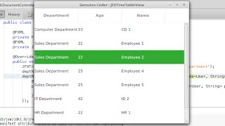 JavaFx JFoenix Tutorial 15  JFXTreeTableView for Material Design TreeTables [upl. by Ioab]