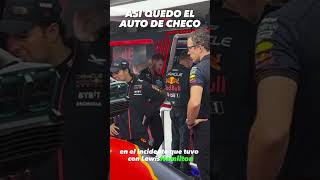 ASI QUEDO EL AUTO DE CHECO PÉREZ ACCIDENTE CON HAMILTON [upl. by Adamik]