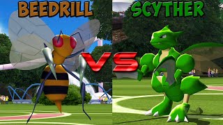 Pokemon battle revolution  Beedrill vs Scyther [upl. by Adnohs942]