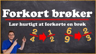 Forkorte brøker  Matematik [upl. by Atnovart738]