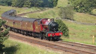 GWR 5972 Hoggwarts Express Aka  Olton Hall  The Wizards Express tours JuneJuly 2014 [upl. by Josselyn]