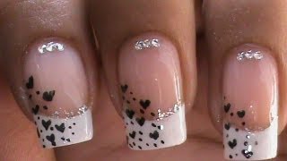 French Manicure Nail Art Designs  How to do Step by Step at Home [upl. by Licastro]