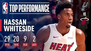 Hassan Whiteside With A Monster Performance 29 Pts 20 Rebs 9 Blks  November 7 2018 [upl. by Zahavi]