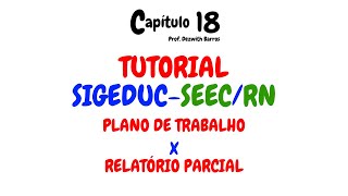 SIGEDUC PLANO DE TRABALHO E RELATÓRIO PARCIAL PASSO A PASSO  TUTORIAL SIGEDUC 1 [upl. by Alliuqaj]