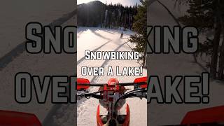 Snowbiking on a Lake [upl. by Nilpik]