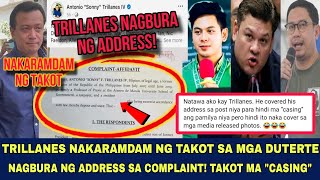 TRILLANES NAGBURA NG ADDRESS SA COMPLAINT PAPER NATAKOT SA DUTERTE [upl. by Okajima]