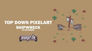 speedpaint pixel art shipwreck in the desert [upl. by Kutchins]