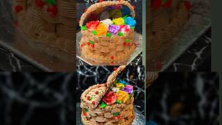 Basket cake  Basket cake design ytshorts bestbirthdaycakedesignforgirl [upl. by Idnahs]