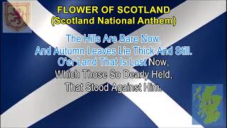 FLOWER OF SCOTLAND  Scotland National Anthem LYRICS Karoake SingALong Anthemsong Anthems [upl. by Fitton]