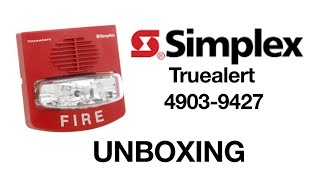 Unboxing a Simplex 49039427 Free Run Truealert Fire Alarm Horn Strobe [upl. by Ahsoyek]