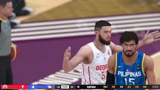 NBA 2K24 Live Simulation Georgia vs Gilas Pilipinas  FIBA Olympic Qualifiers 2024 [upl. by Siram763]