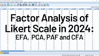 Factor analysis of Likert scale Analysis and Interpretation using SPSS [upl. by Prinz254]