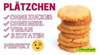 Vegane Plätzchen ohne Zucker und Mehl aus nur 3 Zutaten [upl. by Ezarra279]