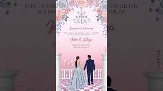 Elegant Wedding Invitation Video EN1130 [upl. by Etnoval]