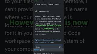 Ask Github Copilot About Your Workspace 🔥 githubcopilot vscode vscode vscodeextensions webdev [upl. by Anoet]
