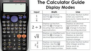 Changing Calculator Display Modes  Math VS Line Mode Casio Calculator fx83GT [upl. by Lananna608]