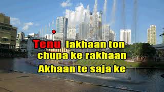 DIL DIYAN GALLAN KARAOKE WITH LYRICS [upl. by Aedrahs]