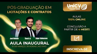 Lançamento de curso de PósGraduação EAD Licitações e Contratos [upl. by Thayer67]