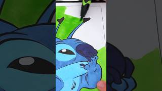 Coloring Stitch 💙 liloandstitch coloring art disney [upl. by Dream]