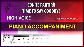 Con te partirò Karaoke High voice [upl. by Philipps]