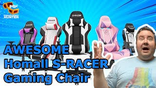 Homall SRACER Gaming Chair  Unboxing Setup Test amp Review  Amazon Buys [upl. by Amary]