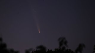 Live Video of Comet TsuchinshanATLAS Setting in the West [upl. by Ronnica]