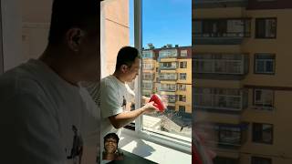 unique window cleaner 👌😍 shortsvideo satisfying windows glass cleaner ytshorts [upl. by Emerson]