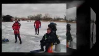 Taker Ice Diving at Avery Quarry with public safety divers March 2010 [upl. by Ynnhoj625]