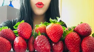 ASMR COMIENDO FRESAS CARAMELIZADAS🍓🍓 [upl. by Entruoc]