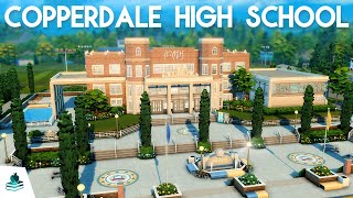 COPPERDALE ACADEMY HIGH SCHOOL  Sims 4 High School Years Expansion Pack Speed Build No CC [upl. by Atoiyanap694]